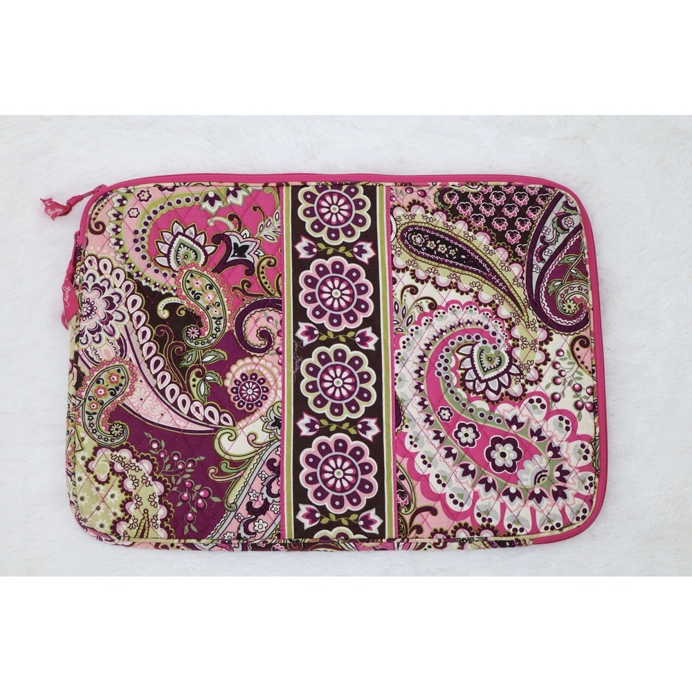 Vintage Vera Bradley Plum Crazy Quilted 17" Laptop Sleeve Case